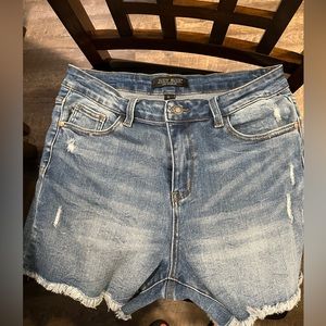 Judy Blue cut off denim shorts, size lg, never worn NWOT